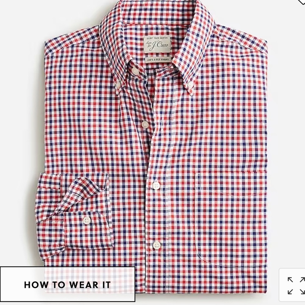 J Crew Secret Wash cotton poplin shirt